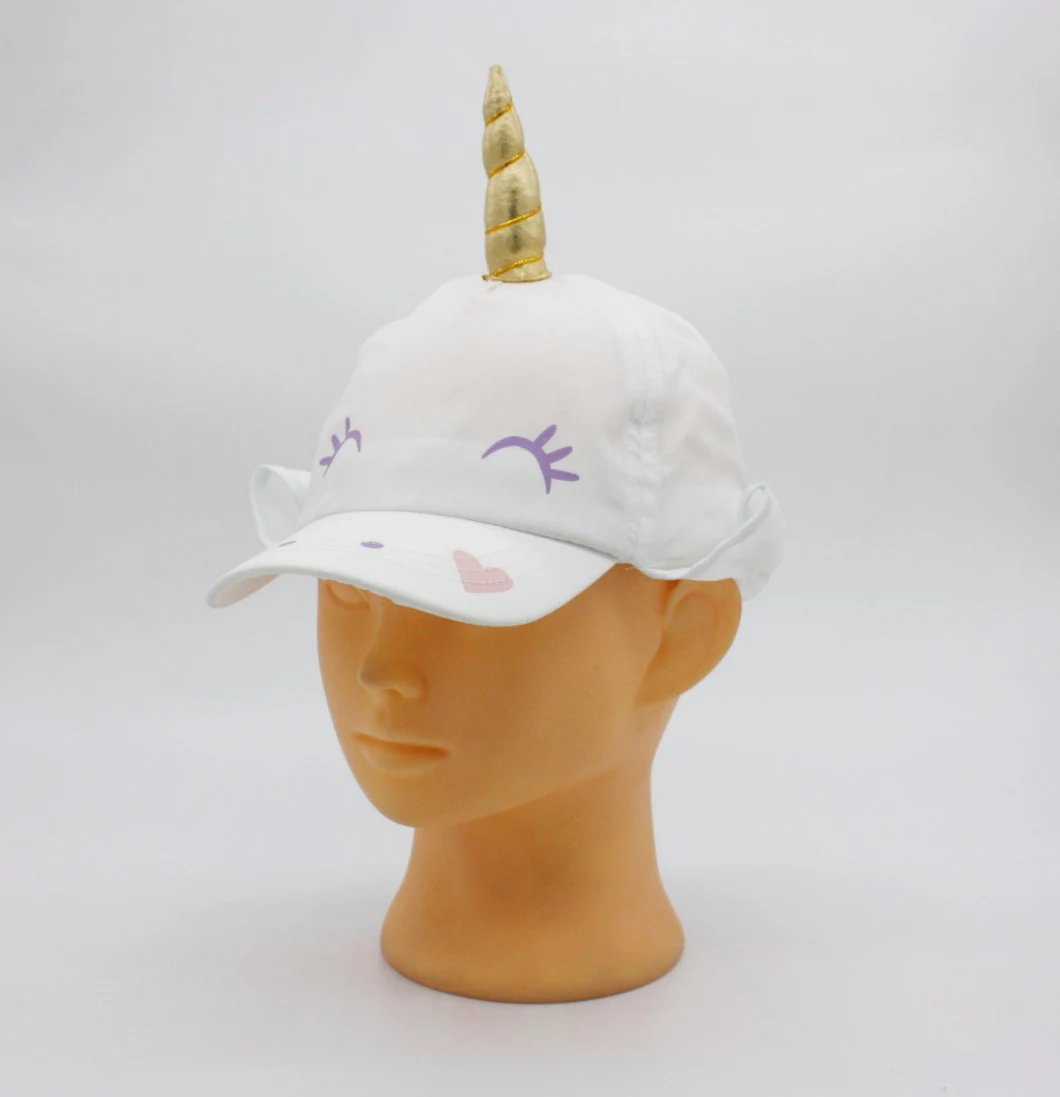 Summer Unicorn Cap/Summer Cap/ Beach Cap with Cover Polyester Peach Upf50+Available OEM Manufacturer