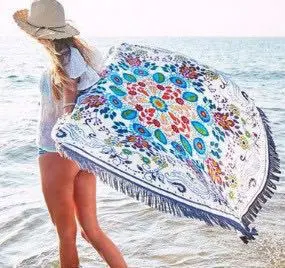 Round Beach Throw Towel Dress Skirt Big Beach Wrap