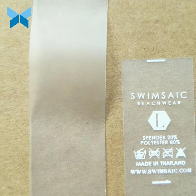 Custom Printing Transparent TPU Label Swim Wear/ Beach Wear Accessories