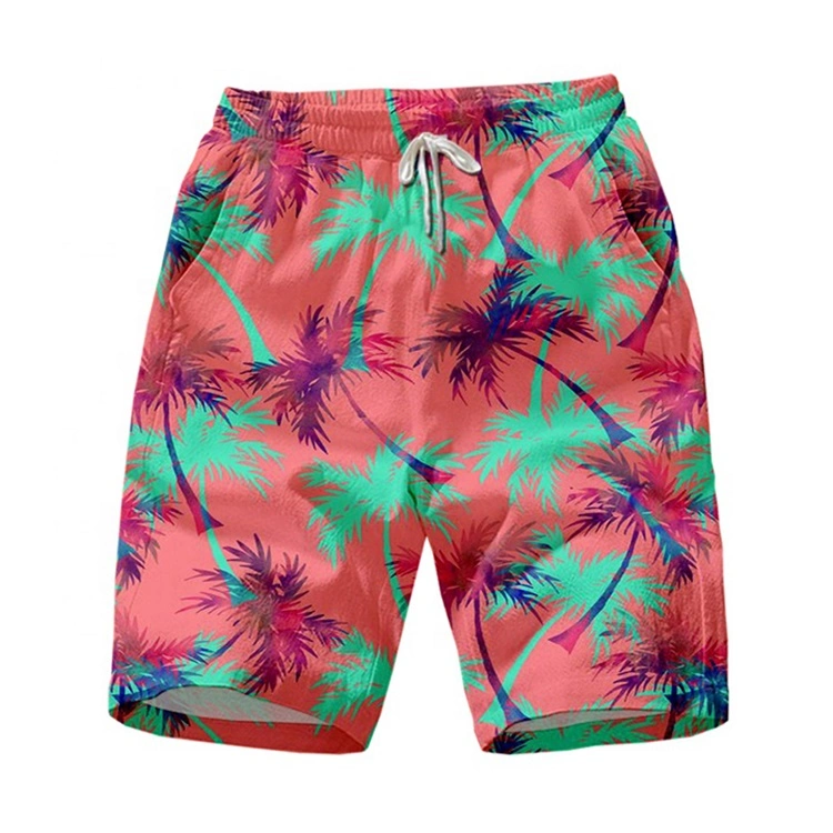 Men Beach Shorts Custom Sublimated Shorts of Hawaiian Print Swimming Wear with Nice Design
