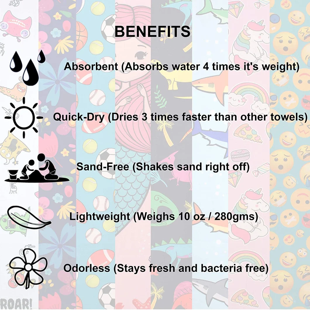 Fashion Round Fruit Printed Beach Towel for Women&Girl, Ultra Soft, Sand Free Towel (59in Extra Large Round Beach Towel Blanket) Use for Bath/Pool/Beach Times