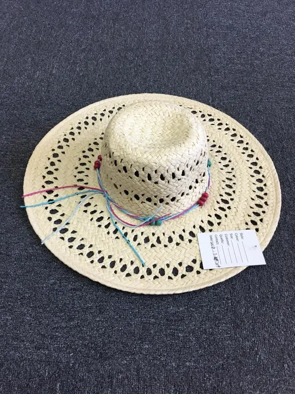 Popular Summer Beach Sunshade Straw Hat with Brim