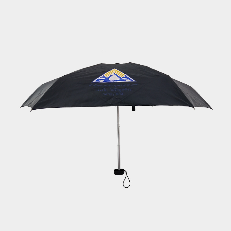 Silver Coated UV Logo Custom Promotional 5 Fold Umbrella