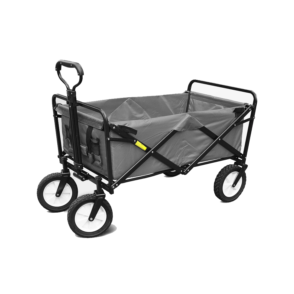 Folding Camping Wagon Cart Collapsible Sturdy Steel Frame Garden Beach Wagon Cart Heavy Duty