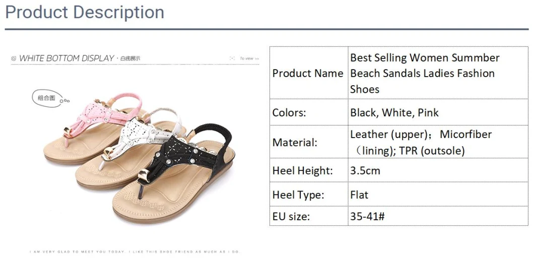 Best Selling Women Summber Beach Sandals Ladies Fashion Shoes