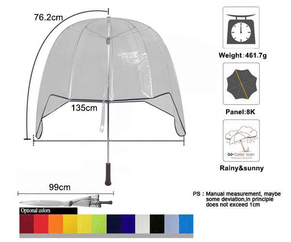52 Inch Dome Football Helmet PVC Umbrella Transparent Fashion BSCI Loreal, ISO Umbrella Factory