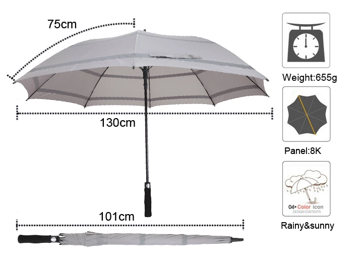 Quality Reflective Umbrella Golf Rain Big Best Quality Sales Wholesaler BSCI ISO Loreal
