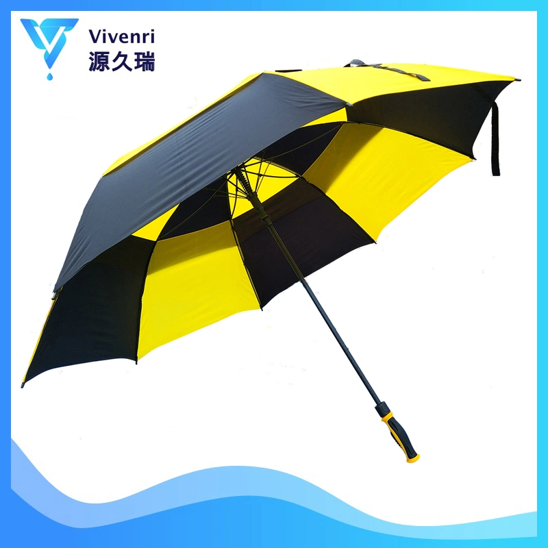 Straight Air Condition Printed Vented Golf Umbrella with Custom Logo