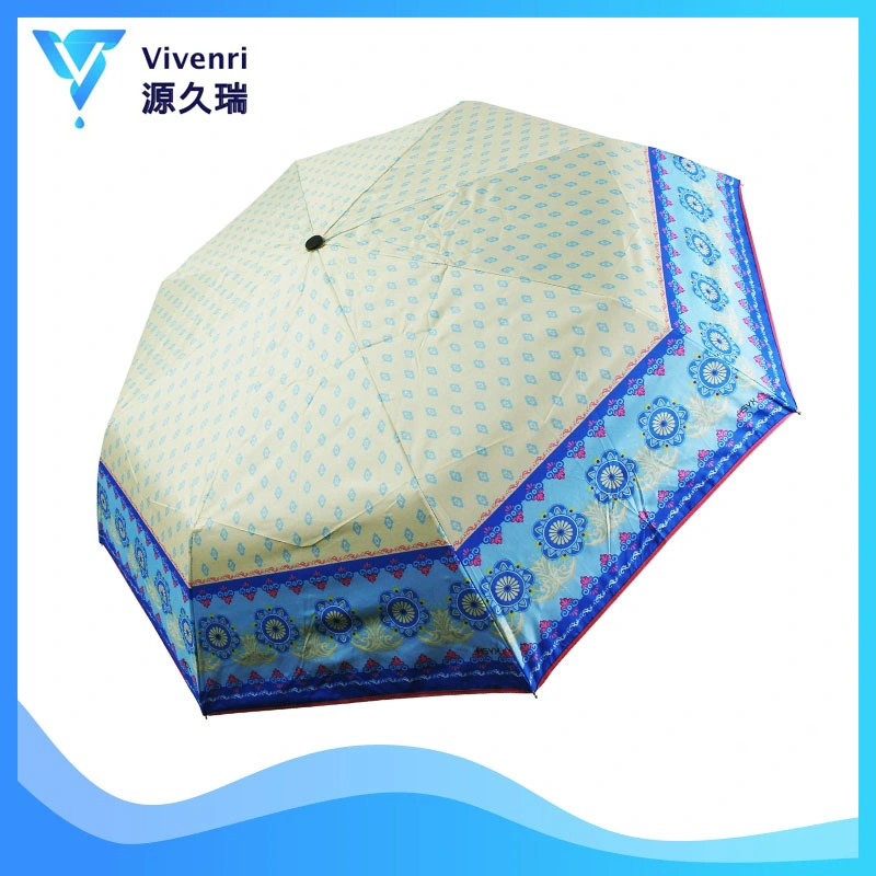 Travel Folding Umbrella for Two Canopy Beautiful Cheap Umbrella Windproof Sun Rain Outdoor Gift