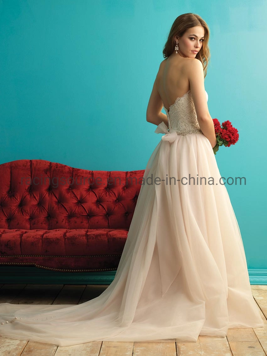 Beautiful Sweetheart Lace Bridal Gown Ivory A-Line Beach Wedding Dress