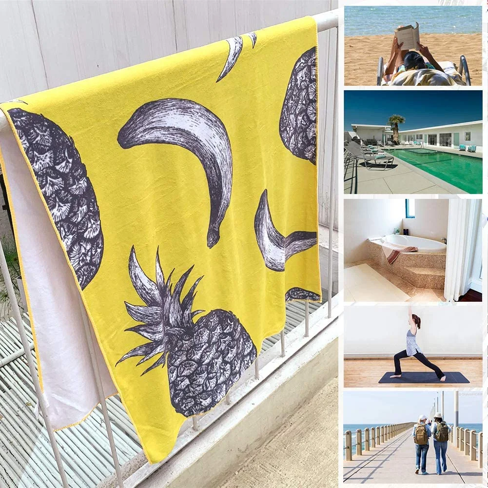 2021 New Absorbent Beach Blanket 30 X 60 Inch Lightweight Bath Beach Towel for Swimming, Sports, Travel, Beach Gift
