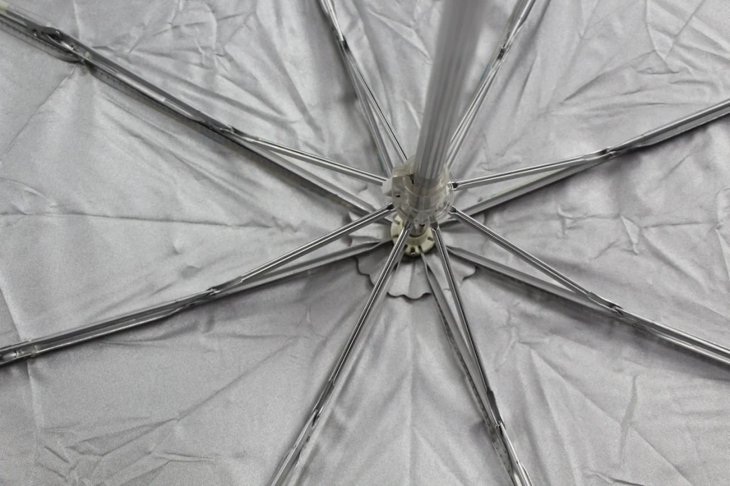 Cheap 3 Fold Lightweight Sun and Rain Printed Umbrella