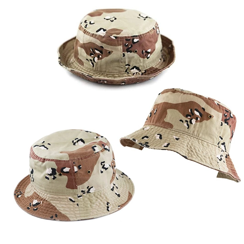 100% Cotton Packable Summer Travel Bucket Beach Sun Hat