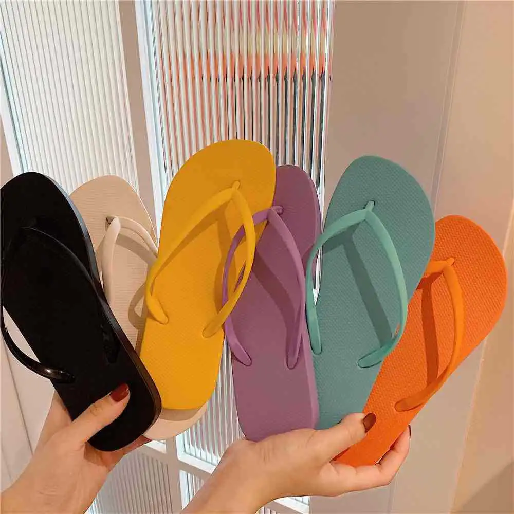 Solid Color Clip Foot Non-Slip Soft Bottom Sandals and Slippers Beach Beach Shoes