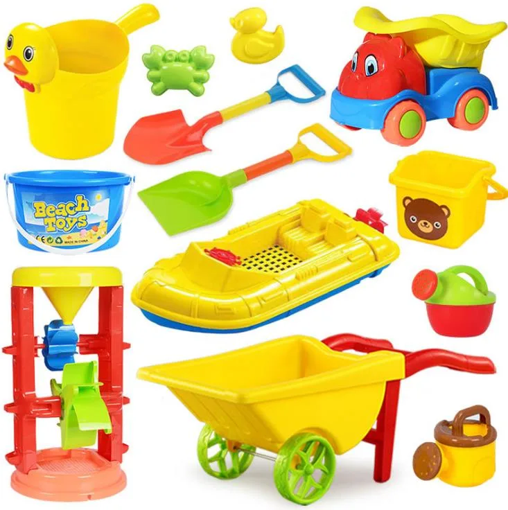 Beach Bucket Summer Plastic Beach Sand Toys Set for Children