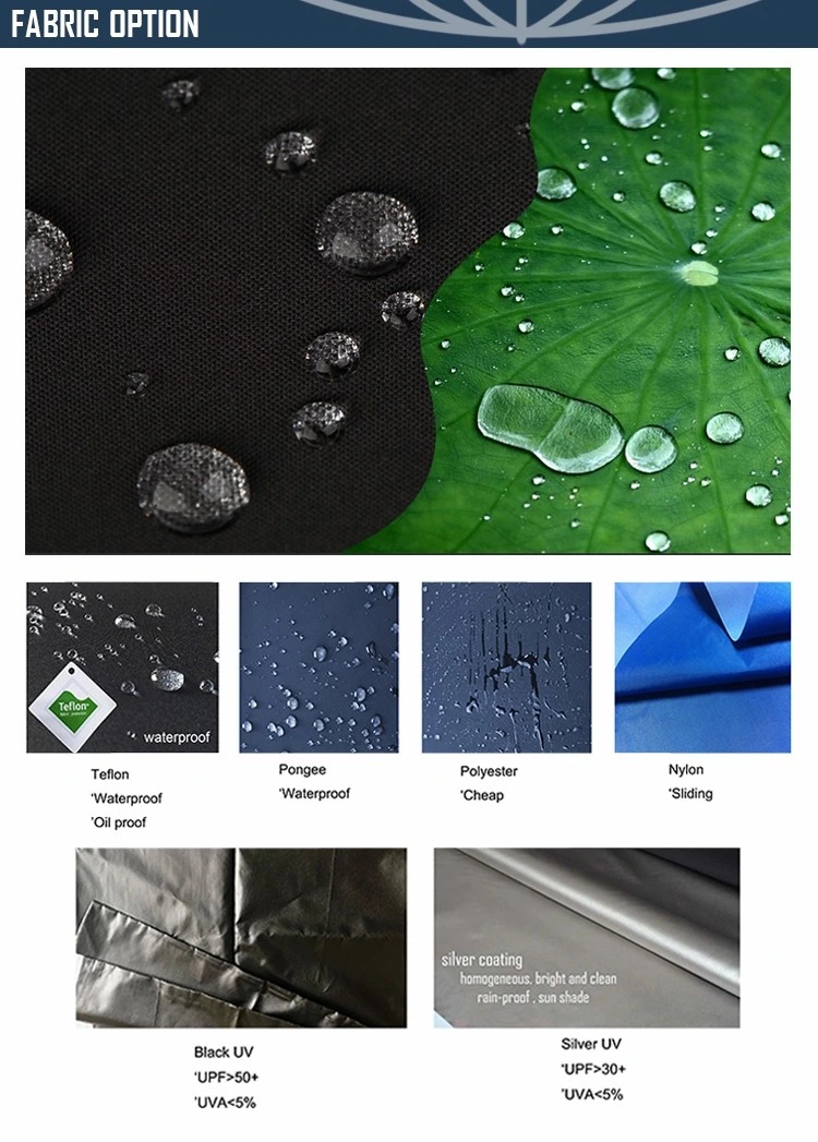 Manual Open Windproof Three Folding Full Color Printing Promotional Umbrella