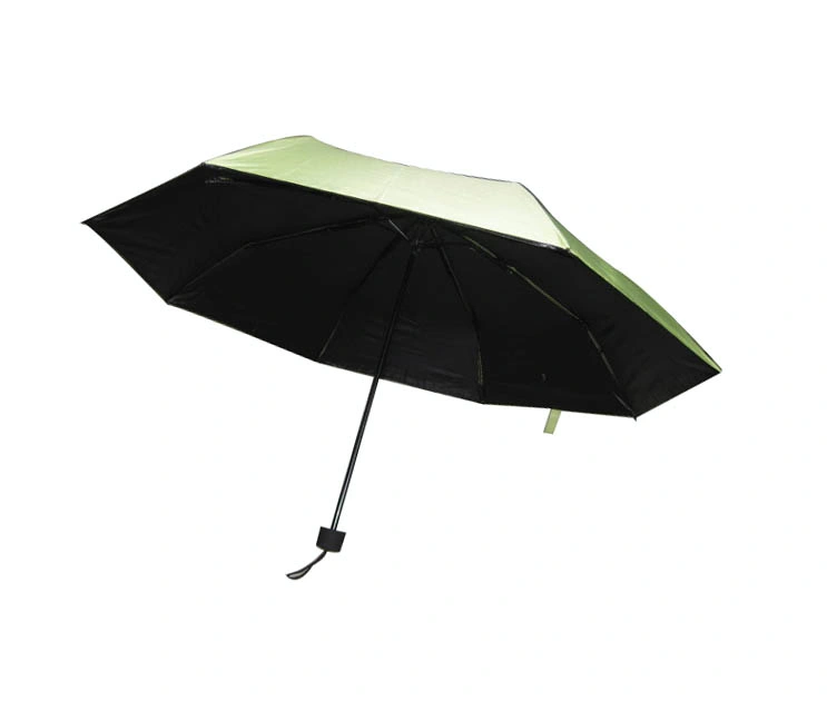 UV-Anti Good Quality 3 Fold Umbrella with Black Coating (3FU009)