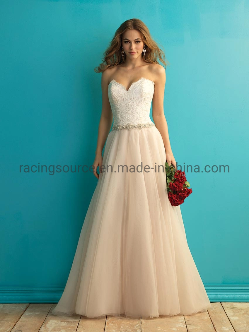 Beautiful Sweetheart Lace Bridal Gown Ivory A-Line Beach Wedding Dress