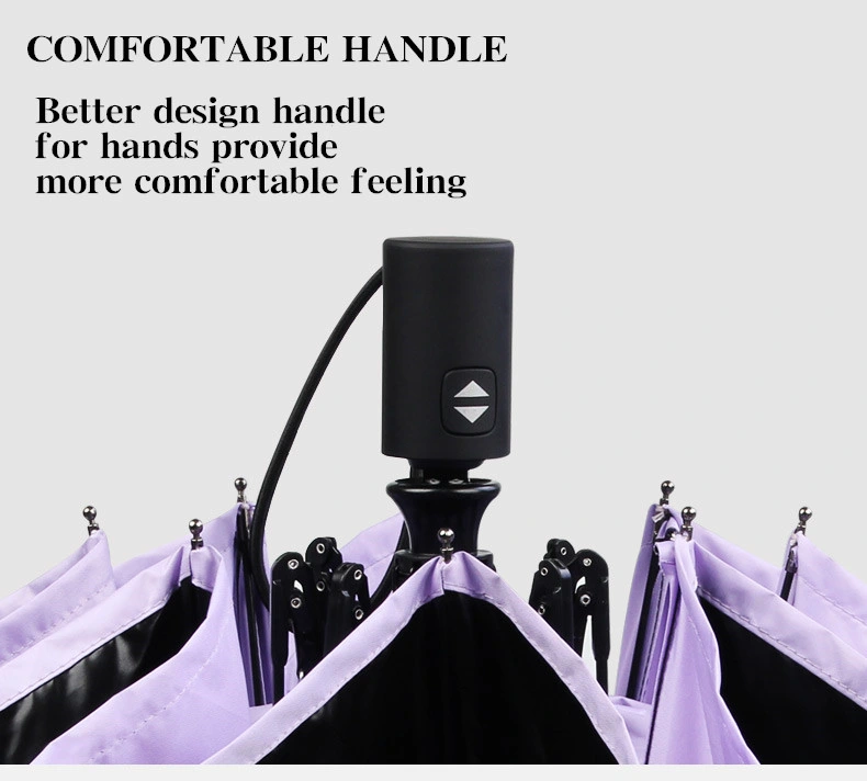 High Quality BSCI Factory Unisex Folding Umbrella with Waterproof and Windproof Function
