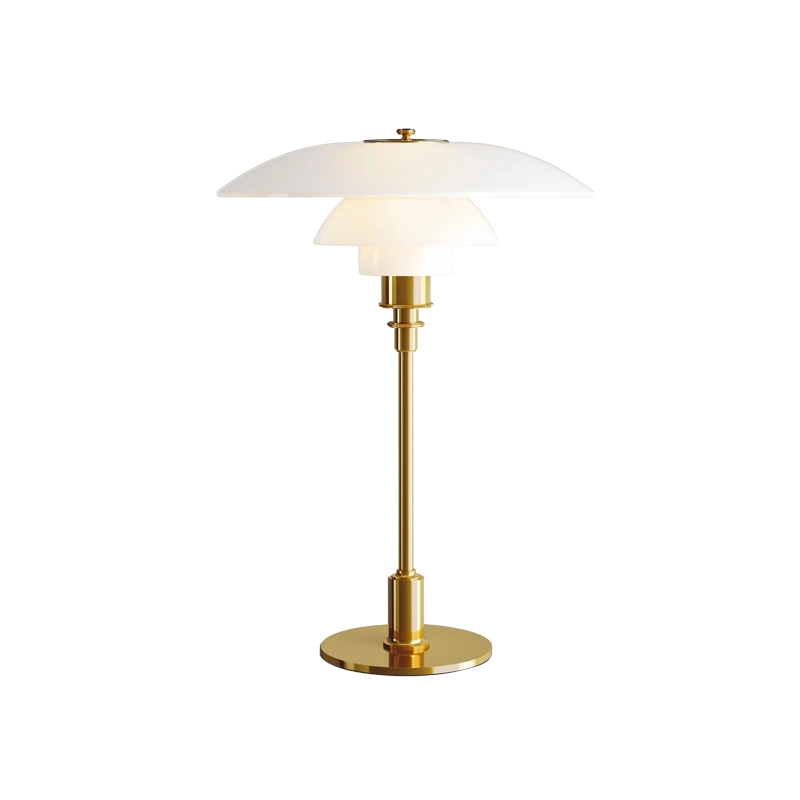 Umbrella Shade Vintage Style Household Table Lamp Nightstand Light Lamp