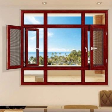 Bearing Accessories Aluminium Casement Window with Double Clear/Tinted Glazing