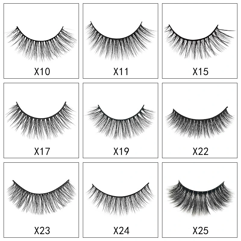 Wholesale 3D Mink Eyelashes Private Label Cruelty Free Vegan Lashes Clear Band Mink False Eyelashes Vendor