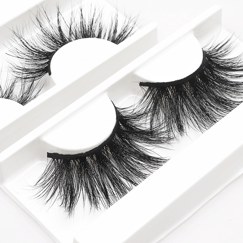 25 mm Mink Eyelashes Vendors Custom Lash Package with Tweezers