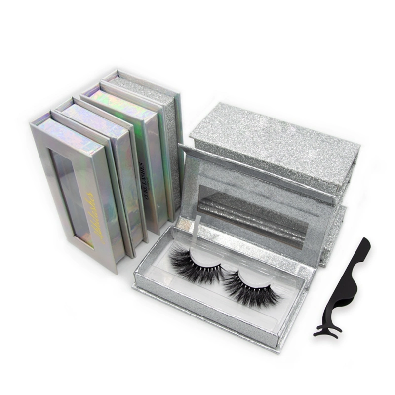 Premium Quality Custom Eyelash Box 3D Real Mink Fur Lashes Natural Eyelashes
