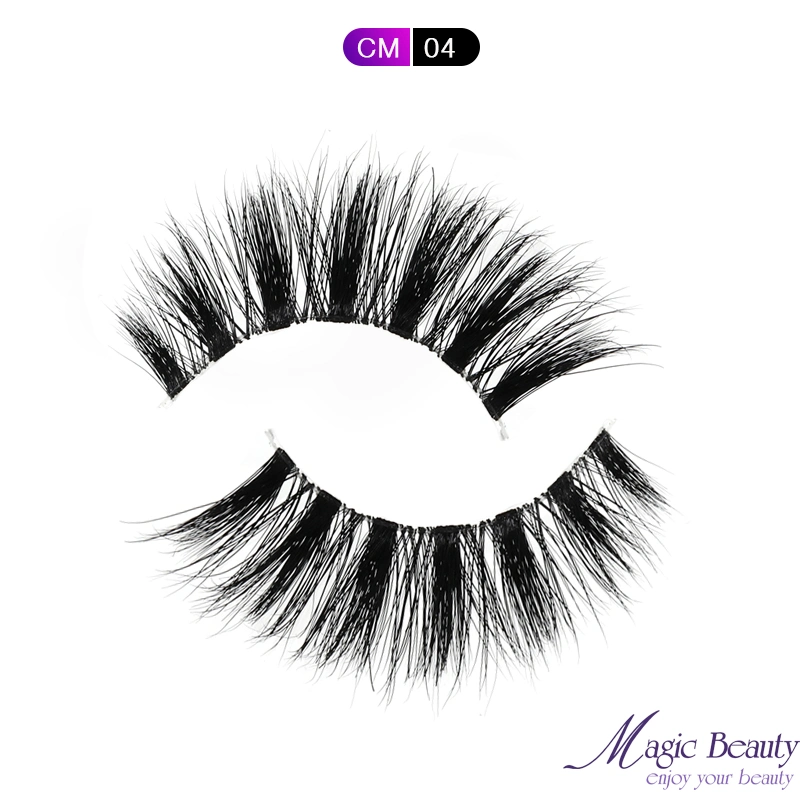 New Design Wholesale Cosmetics Eyelash Strip Eyelashes Clear Invisible Band 3D Mink Eye Lashes for Makeup