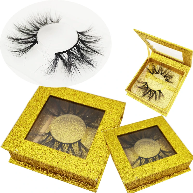 High Quality 5D Real Mink Lashes for Luxury Mink Strip Custom Packaging Paper Box