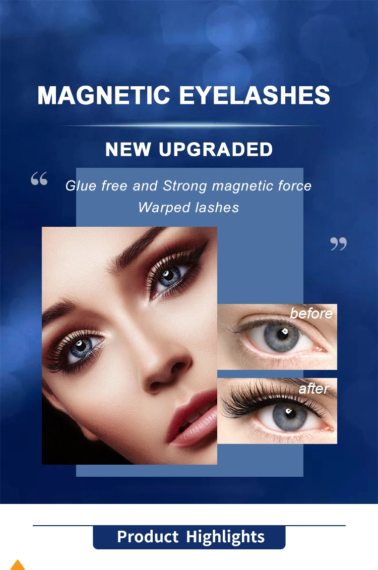 Factory Price 3D Eye Lash Magnetic Eyelashes Private Label New Magnetic Eyelash with Magnetic Eyeliner