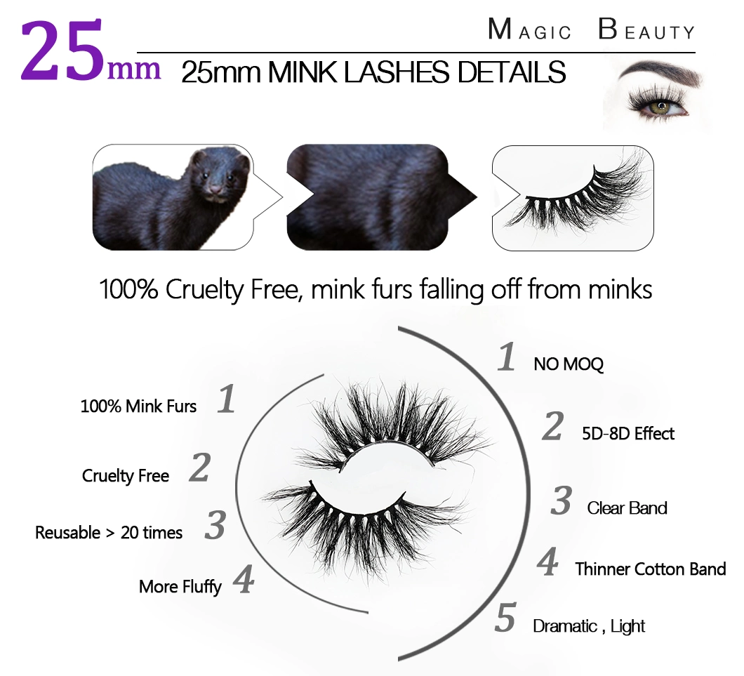 Mink Lashes Vendor Mink Eyelashes Vendor 25mm Eyelashes