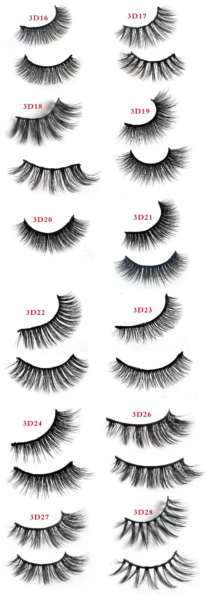 Experienced 3D Eyelash Mink 3D Mink Eyelashes Vendor 25mm Eyelashes