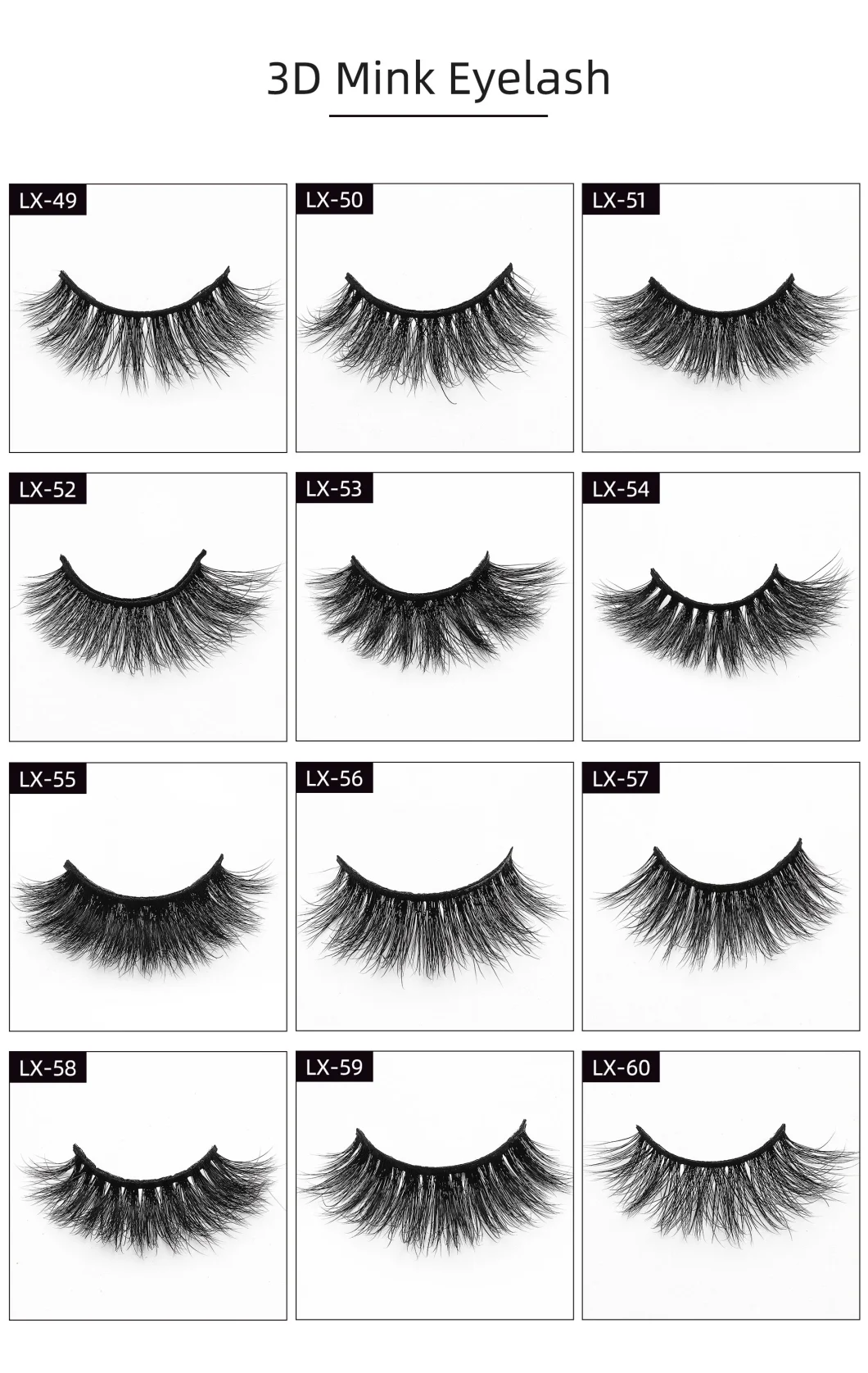 Natural False Eyelashes 3D Mink Lashes Soft Lashes Long Eyelash Extension Mink Cilios Maquiagem Lashes