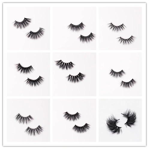 False Eyelashes 3D Silk 25mm Lashes Cruelty Private Label 3D Mink Eyelashes False Eye Lashes