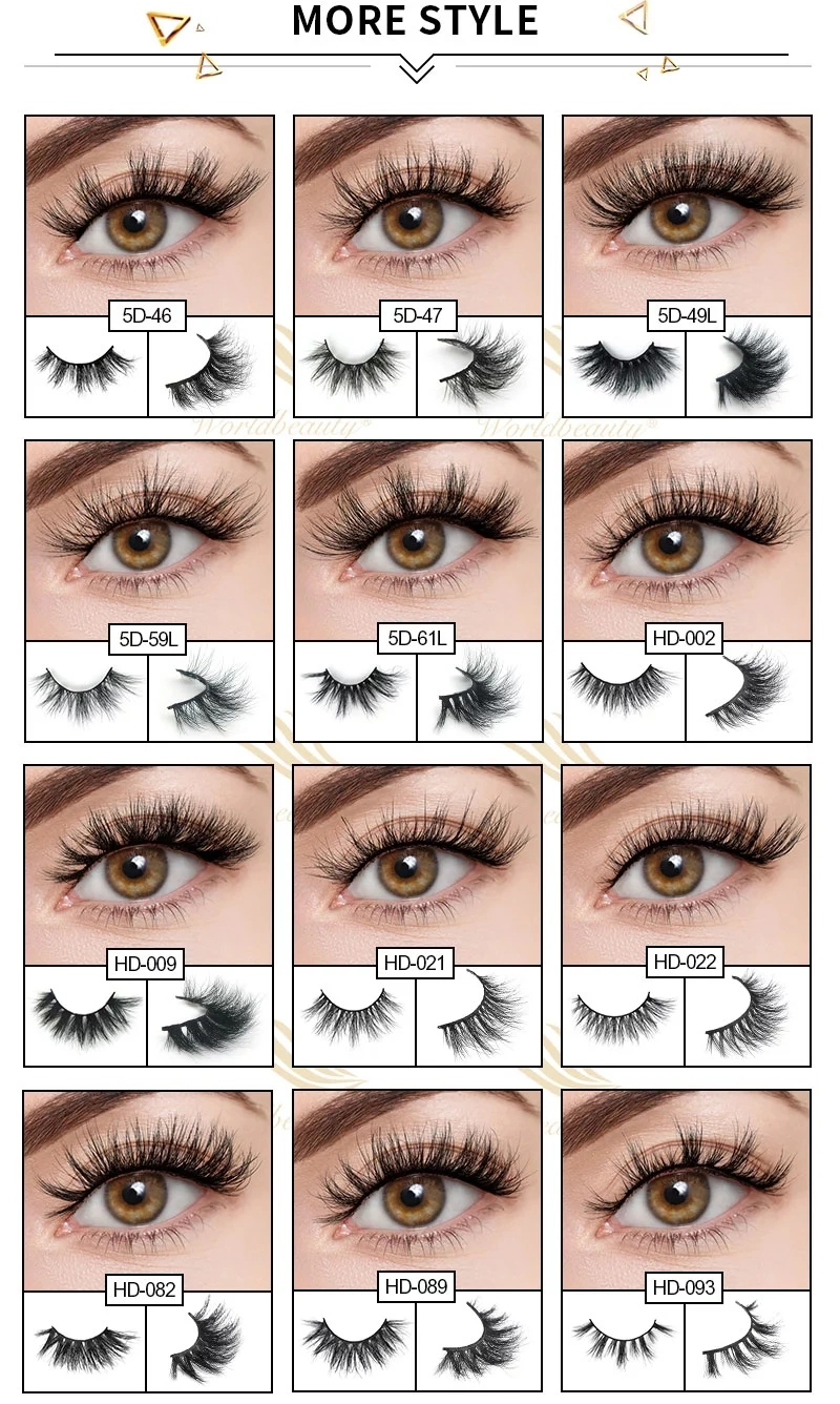 Customized Eyelashes 3D Mink Lashes False Eyelashes 3D Synthetic Natural Wispy False Eyelashes