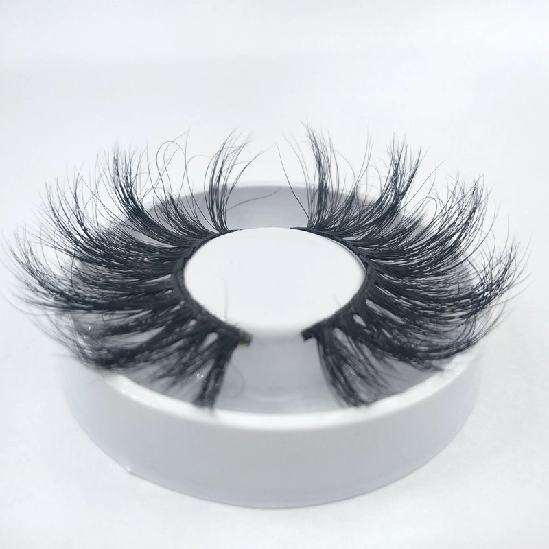 5D Mink Eyelash Strip False Silk Synthetic Eye Lashes Custom Packaging Box Faux Mink Eyelashes