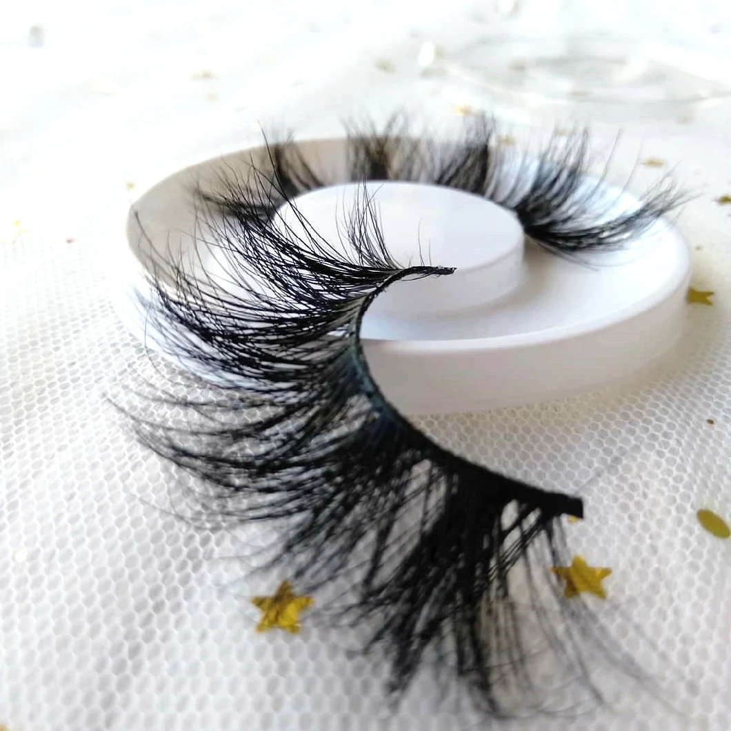 25 mm 3D Mink Eyelash Vendor with Eyelash Extension Tools Custom Eyelash Box