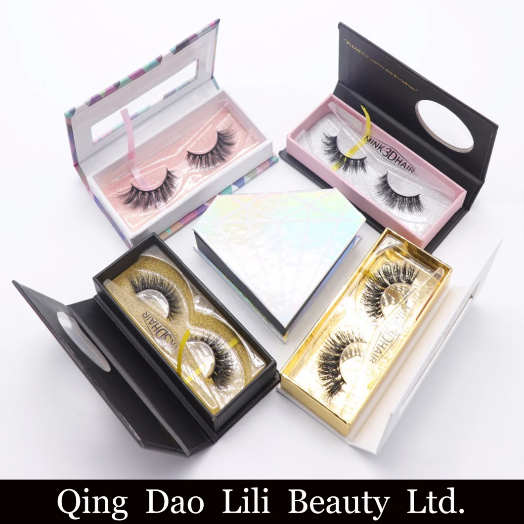 Own Brand Private Label 100% Cruelty Free Black Band Real 3D Mink Eyelashes