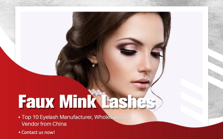 Wholesale Cruelty Free Dramatic Faux Mink Eyelashes 15 mm 3D 4D 5D Faux Mink Lashes