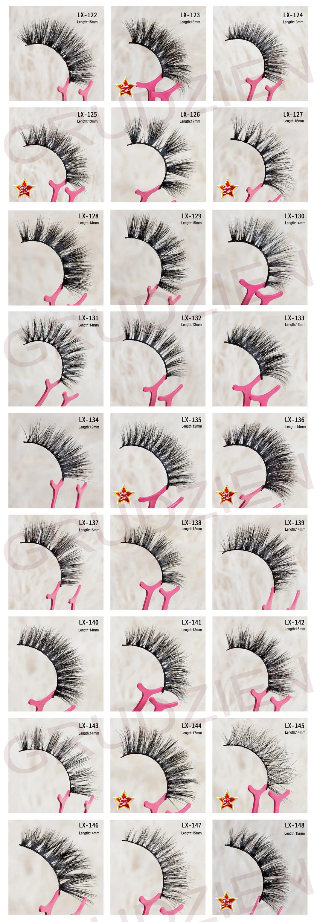 Handmade Private Label Faux Mink Eyelashes Bulks Wispy False 3D Mink Eyelashes Wholesale