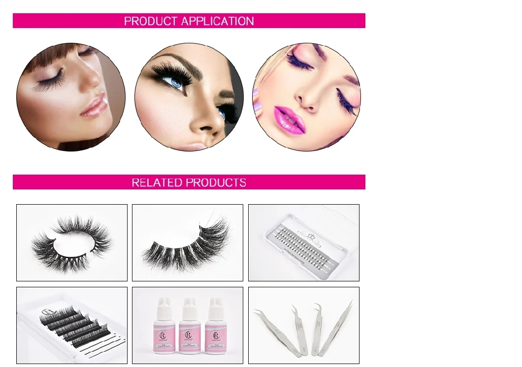 High Quality Hot Style 3D 5D Real Mink Eyelash Custom Packaging