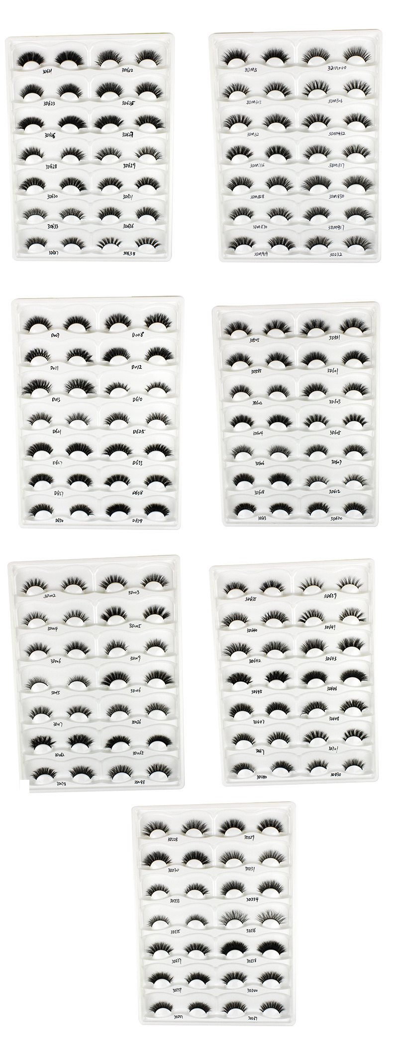 3D Mink Eyelashes 3D Eyelashes Vendor Eyelash Packaging Box Wholesale