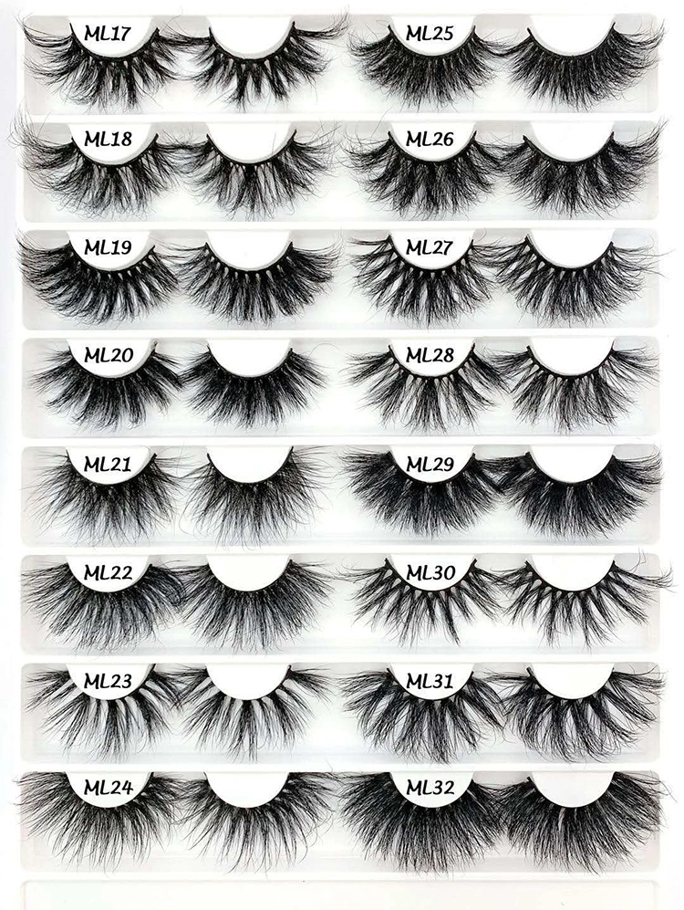 25mm Mink Eyelash Unique 25mm Length Lashes 5D Eyelashes with Private Packaging Box