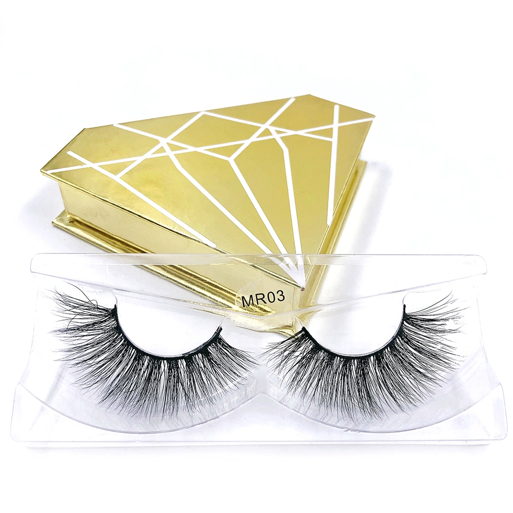 5D Real Mink Fur Faux Eyelash with Private Label Package About 18mm