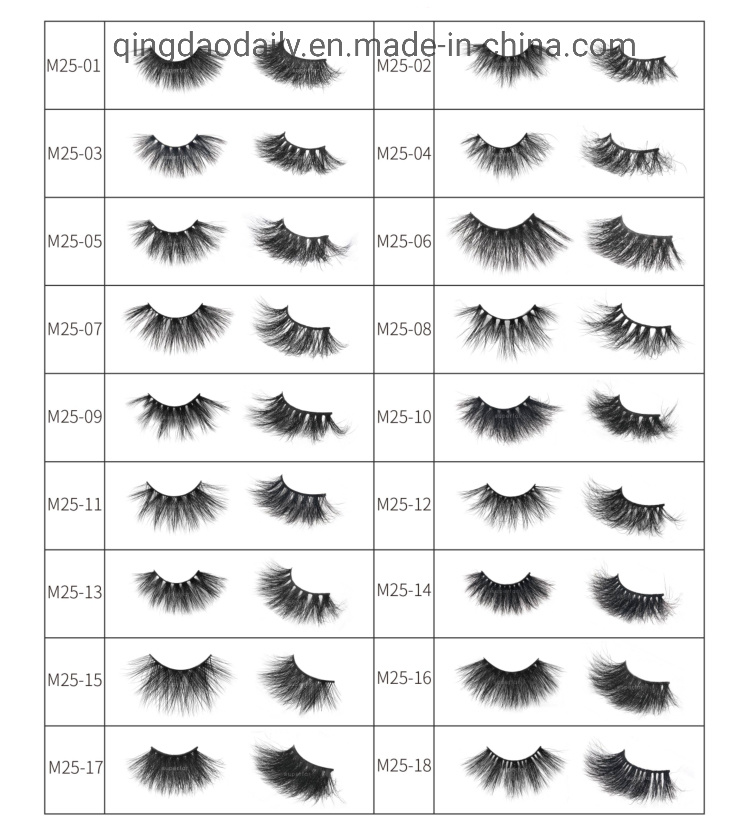 Hot Sale 25mm Mink 3D Eyelash Cruelty Free Mink Lashes with Wholesale Price