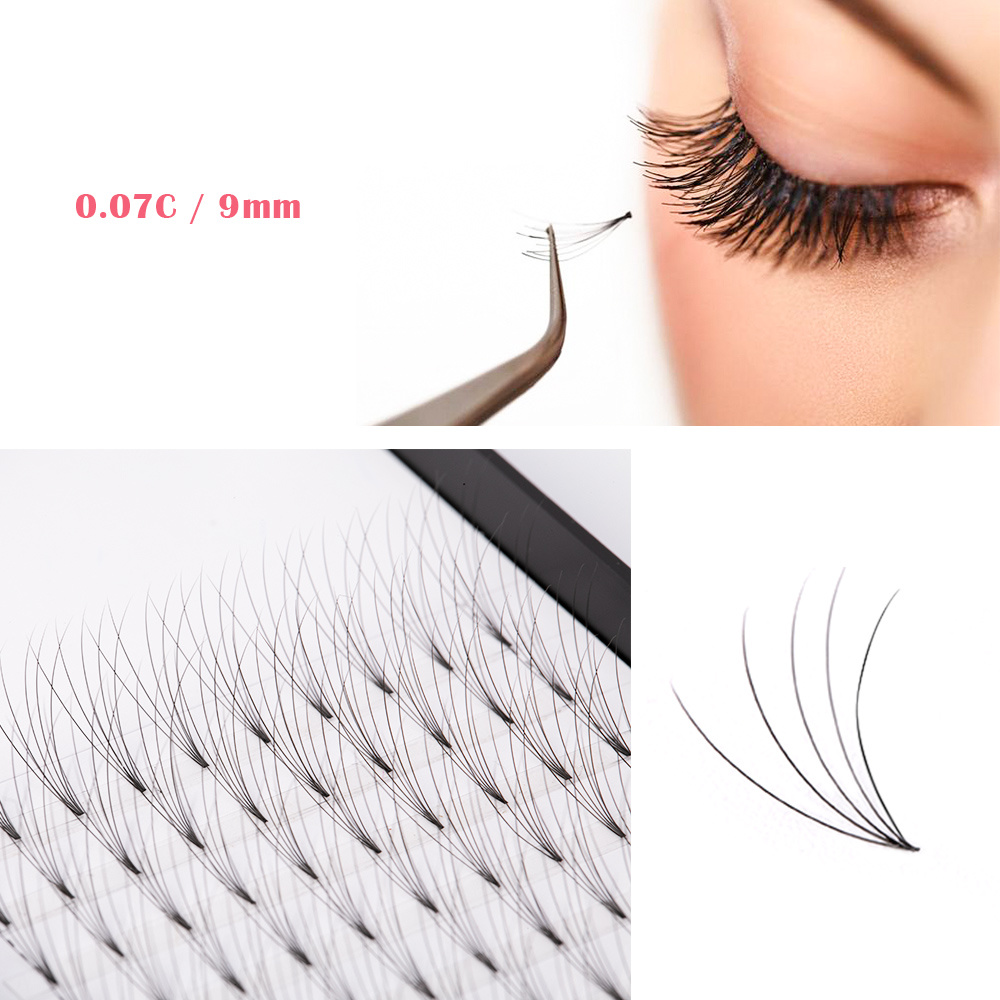 3D~10d False Eyelash Long Stem Premade Russian Volume Fake Eyelashes Extension for Makeup