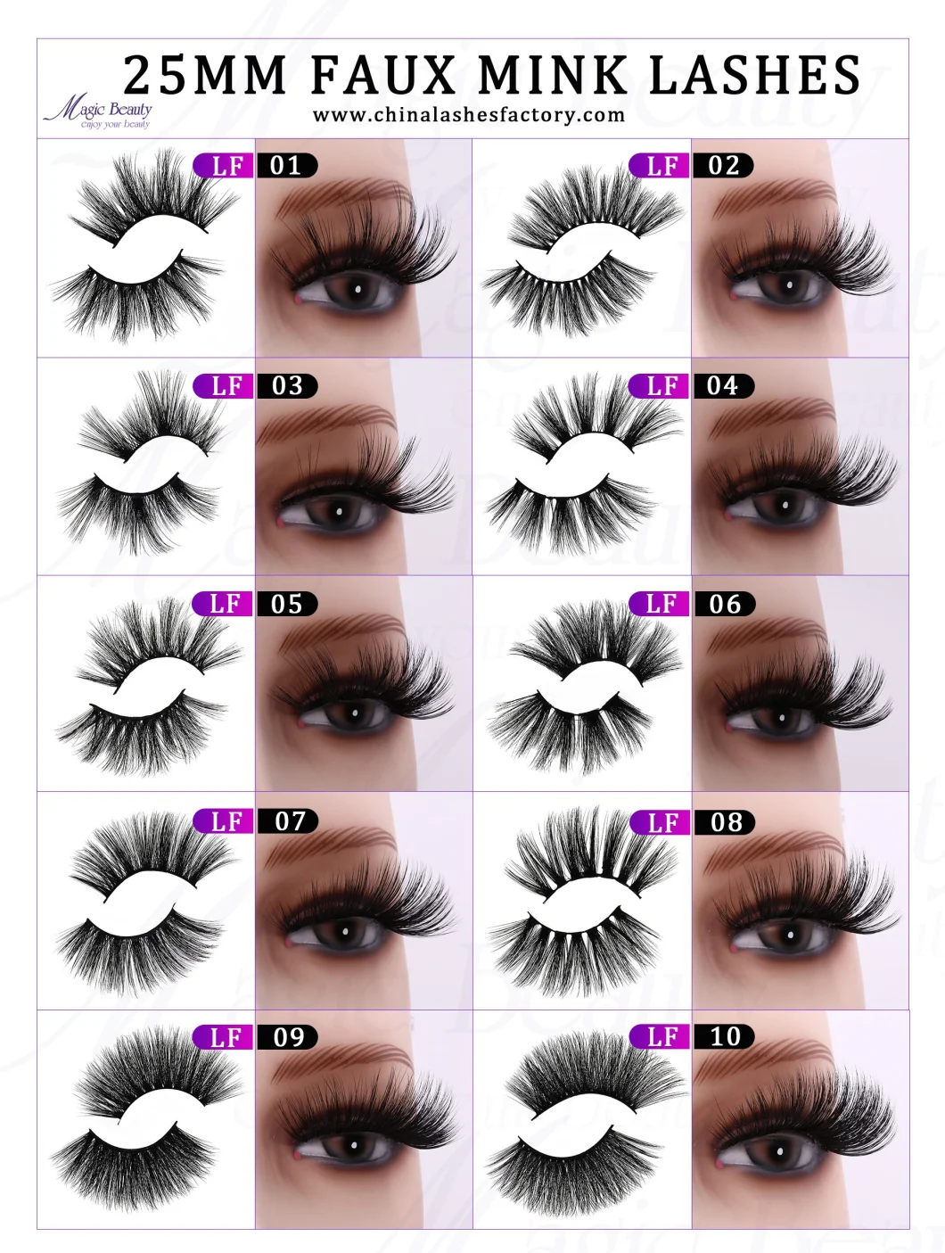 Top Quality Own Brand Eyelashes and Private Label 5D Eyelashes 25mm Faux Mink Lashes