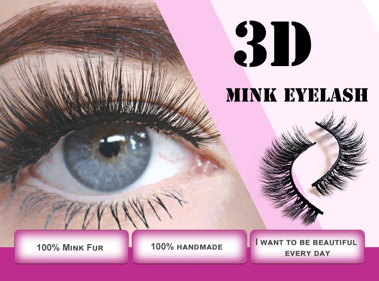 Wholesale Natural 25mm Mink 3D Eyelashes Vendor