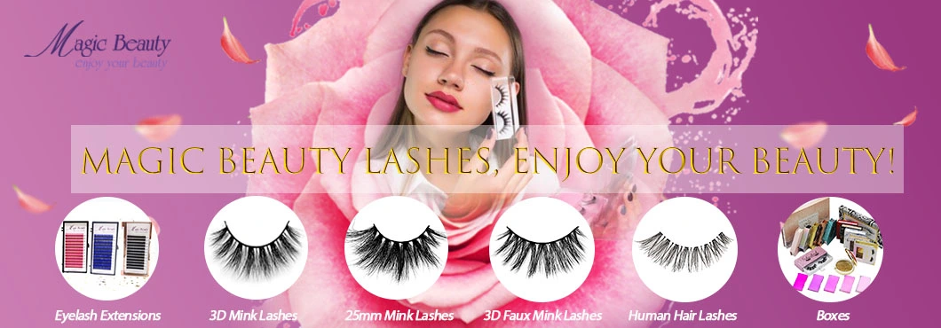 Real Mink 3D/5D Mink Individual Lash/Strip Eyelashes Thick False Lashes for Cosmetics